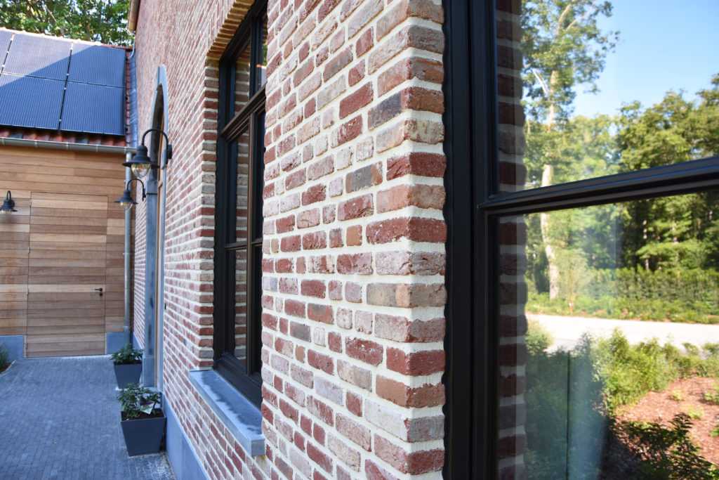 Exterior of a home with red range bricks