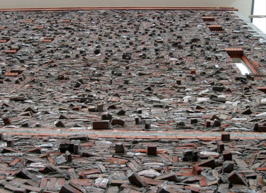 Brick wall with interesting patterns.